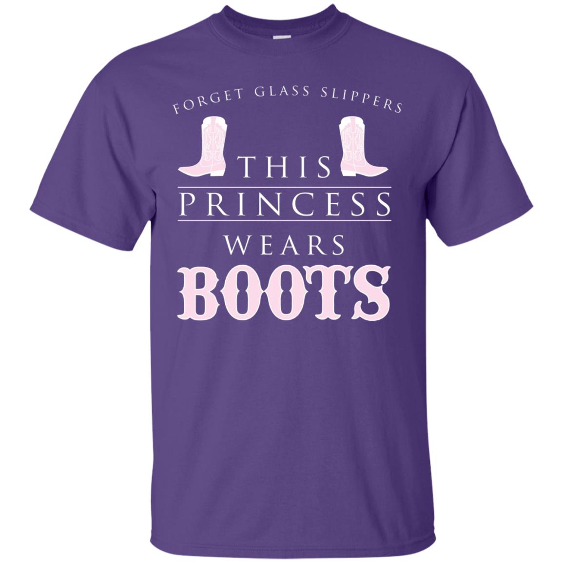 Forget Glass Slippers This Princess Wears Boots T-shirt Purple