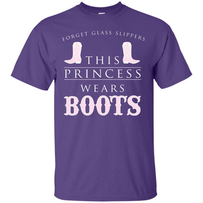 Forget Glass Slippers This Princess Wears Boots T-shirt Purple