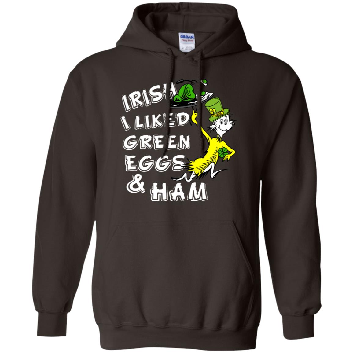 Irish I Liked Green Eggs And Ham T-shirt Dark Chocolate