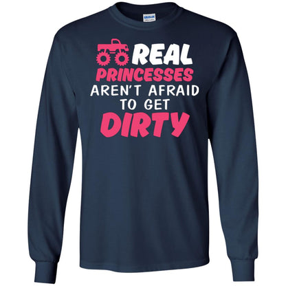 Monster Truck Girl T-shirt Real Princesses Aren’t Afraid To Get Dirty Navy