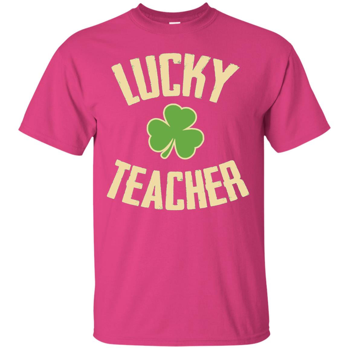 Lucky Teacher Shirt St. Patrick_s Day T-shirt Heliconia