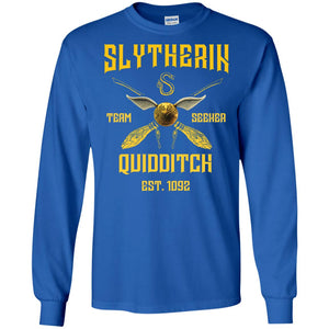 Slytherin Quiddith Team Seeker Est 1092 Harry Potter ShirtG240 Gildan LS Ultra Cotton T-Shirt