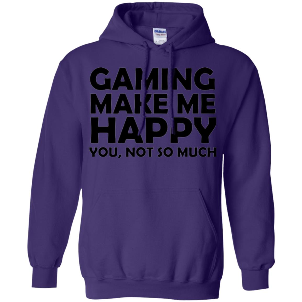 Gaming T-shirt Gaming Makes Me Happy You Not So Much Purple