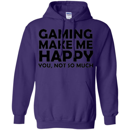 Gaming T-shirt Gaming Makes Me Happy You Not So Much Purple