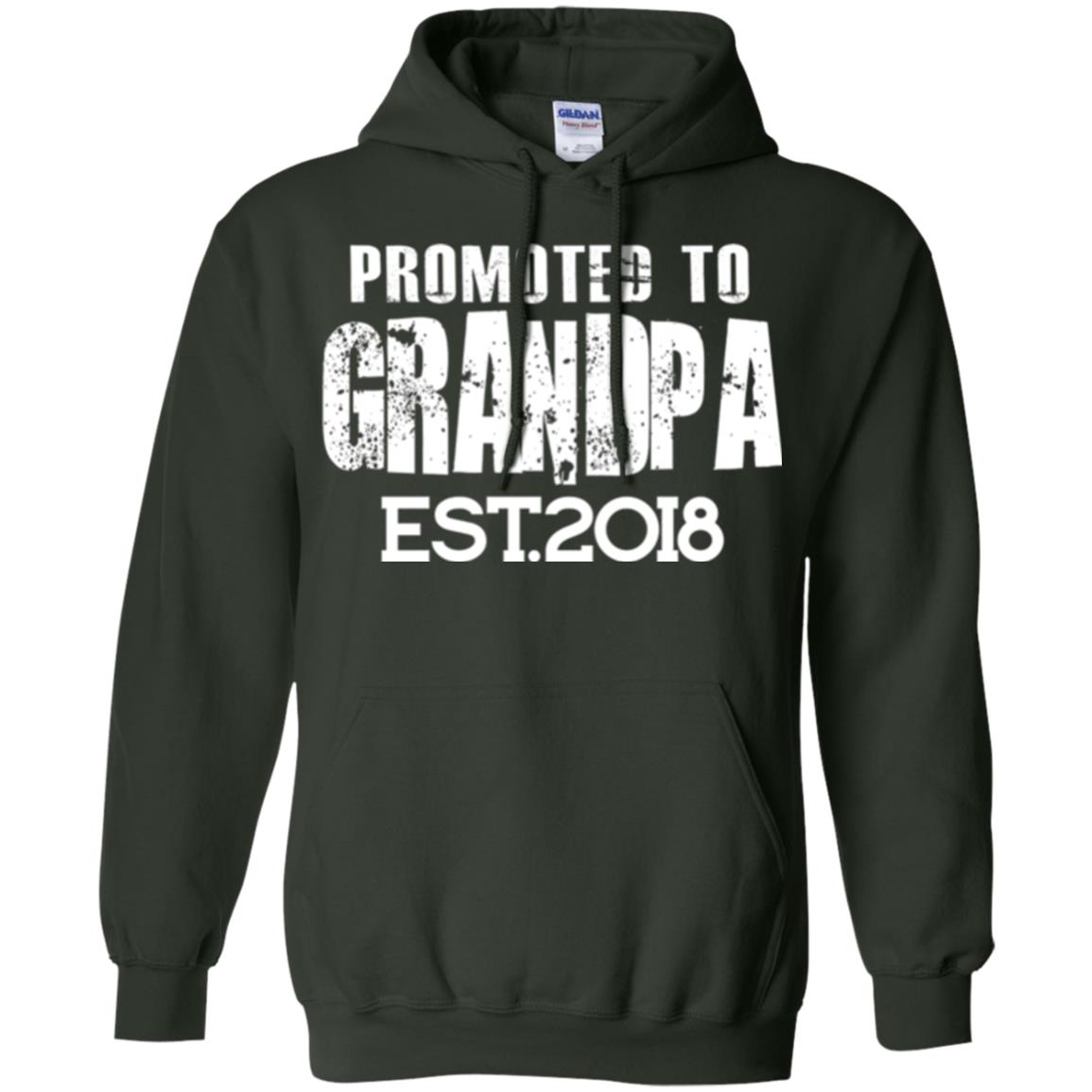 Papa T-shirt Promoted To Grandpa Est 2018 T-shirt Forest Green