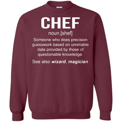 Funny Chef Meaning Shirt Chef Noun Definition Maroon