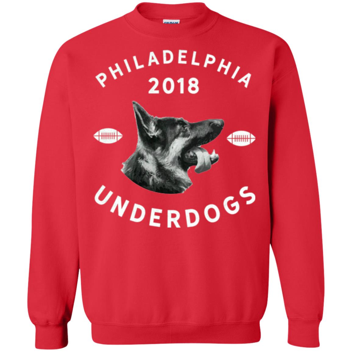 Dog Lover T-shirt Philly Philadelphia Underdogs 2018 Game Day Red
