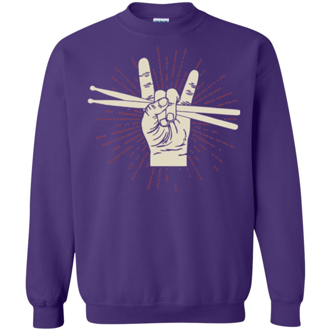 Drummer T-shirt Drumsticks Percussion Rock Purple