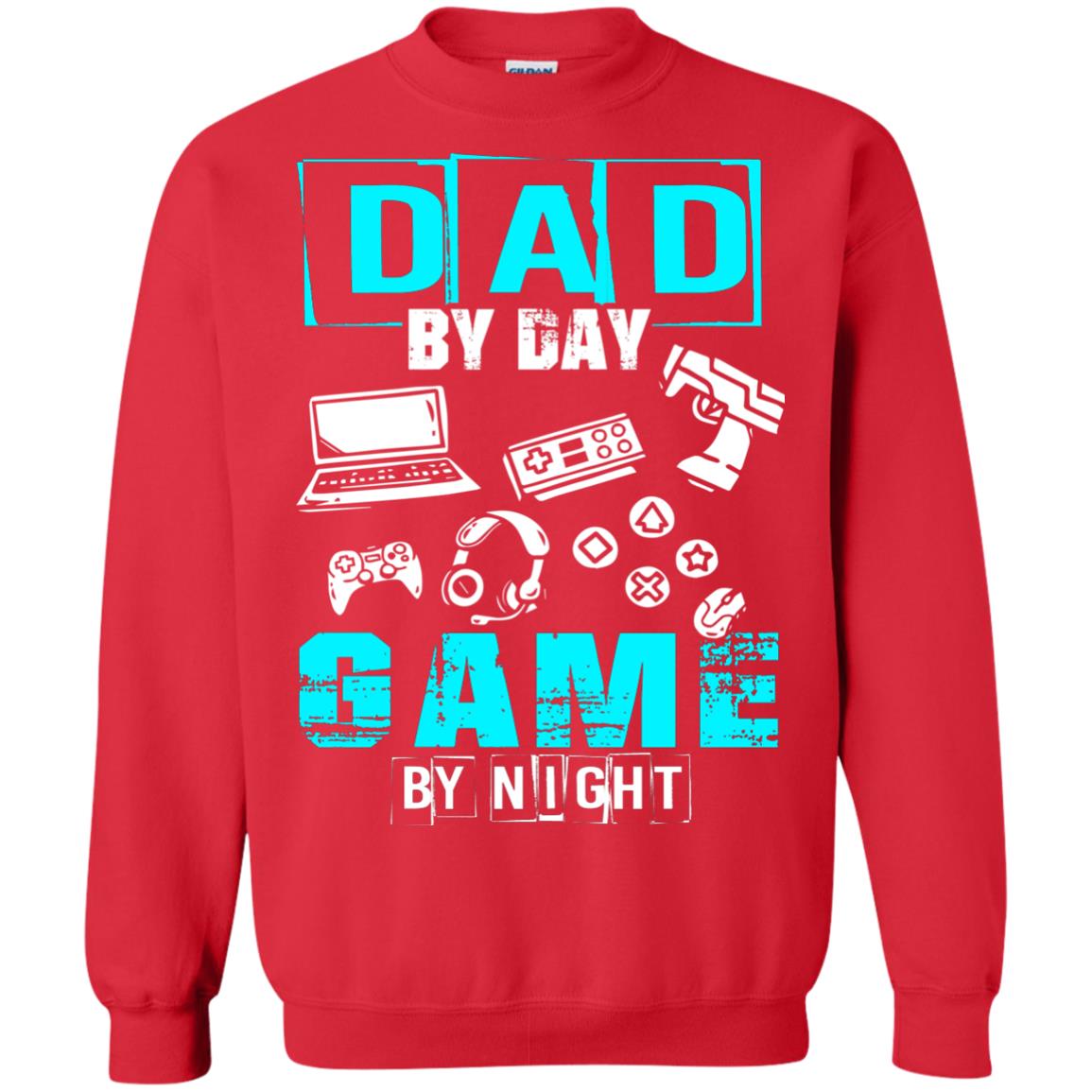 Dad By Day Gamer By Night Gamer T-shirt Red