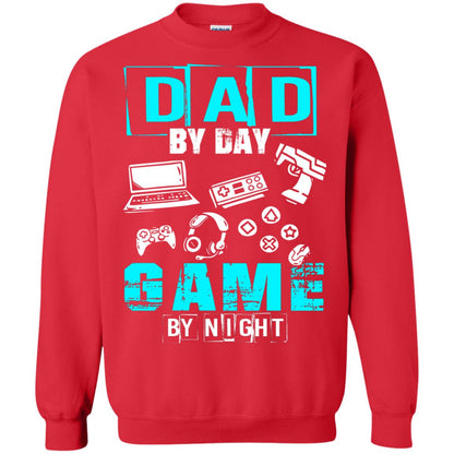 Dad By Day Gamer By Night Gamer T-shirt Red