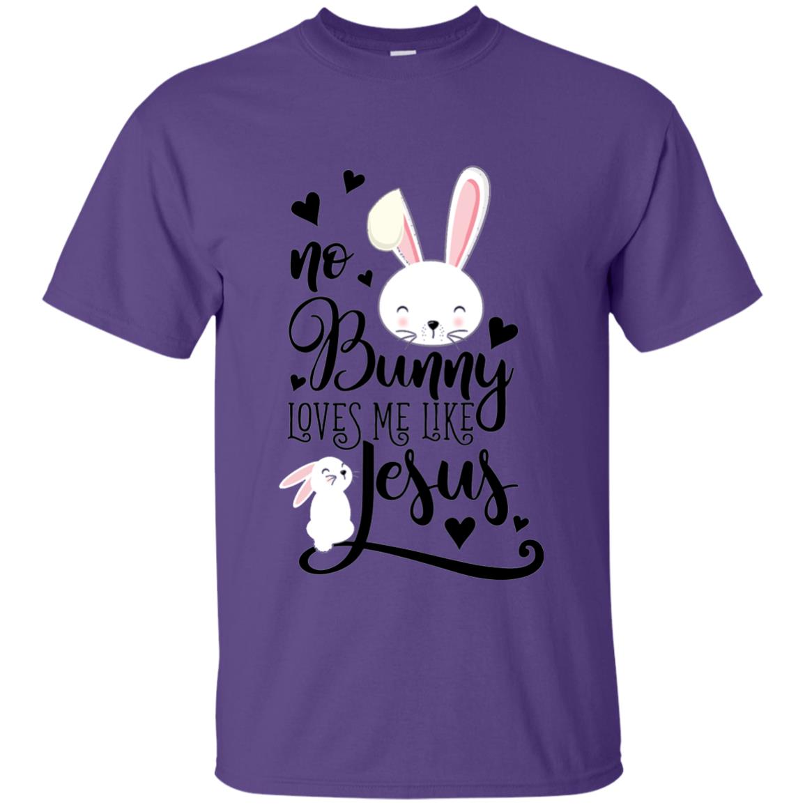 No Bunny Loves Me Like Jesus Christian Easter Day Shirt Purple
