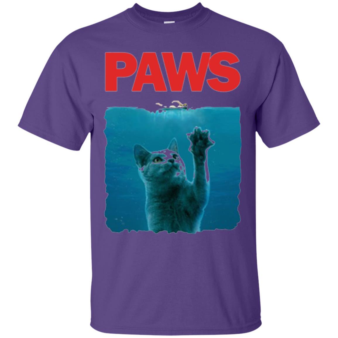 Cat Lover T-shirt Paws Kitten Meow Parody Purple