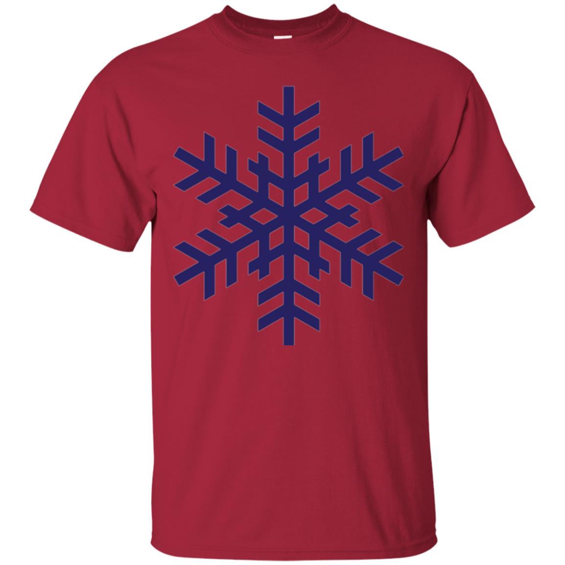 Christmas T-shirt Navy Blue Snowflake T-shirt Cardinal