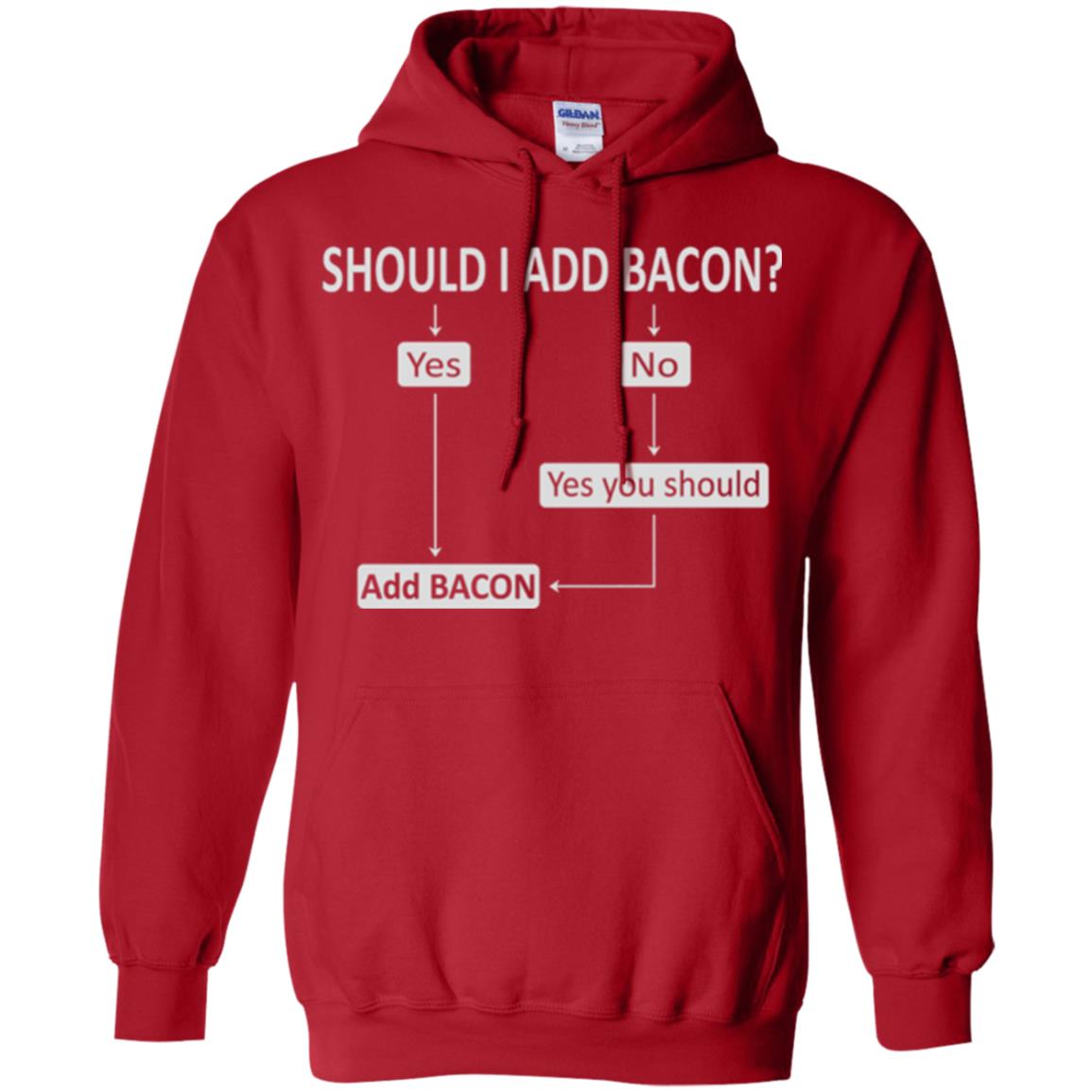 Bacon Lovers T-shirt Shoud I Add Bacon Red