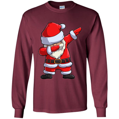 Christmas T-shirt Dabbing Santa Claus Maroon