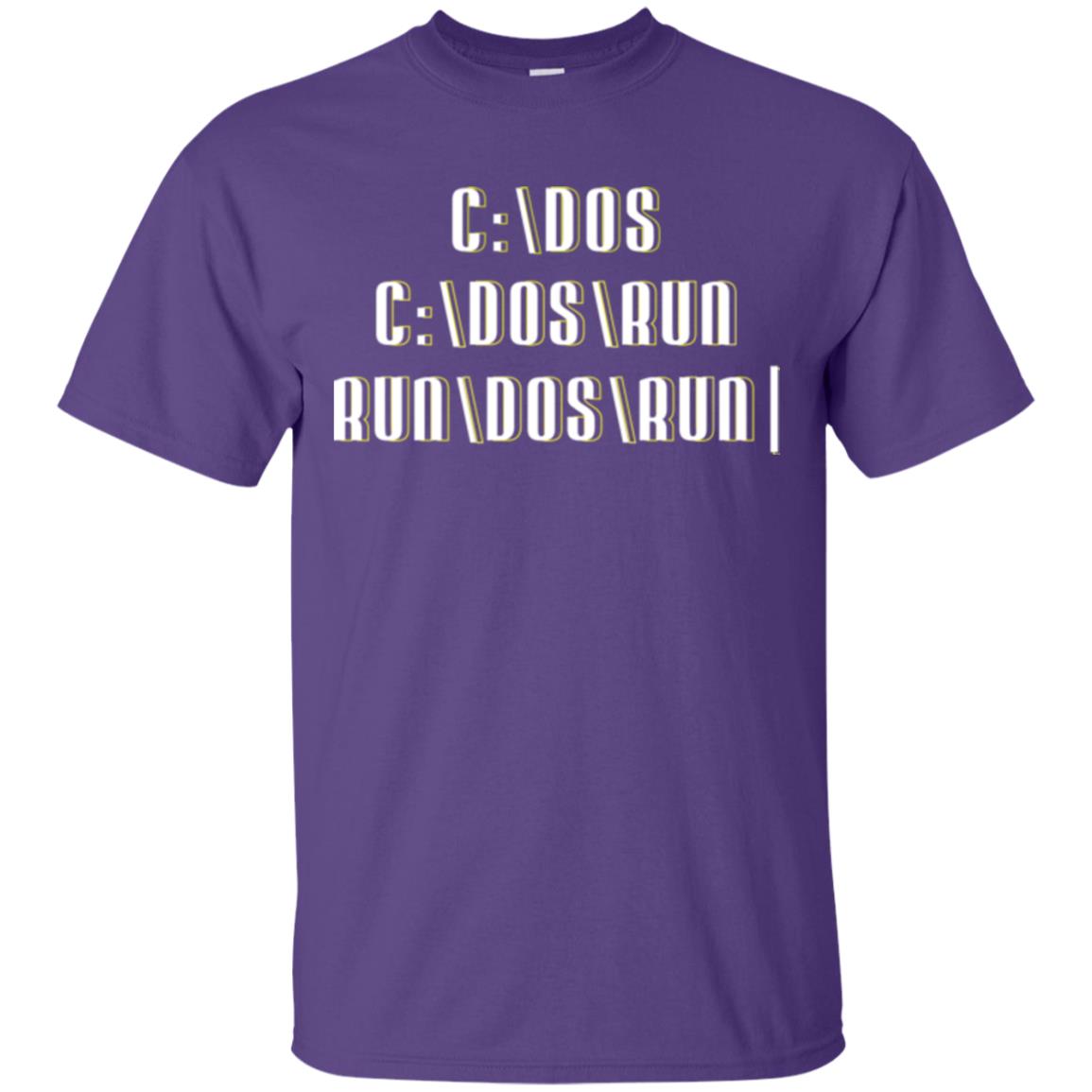 Programmer T-shirt Run Dos Run Purple