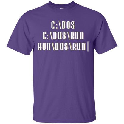 Programmer T-shirt Run Dos Run Purple