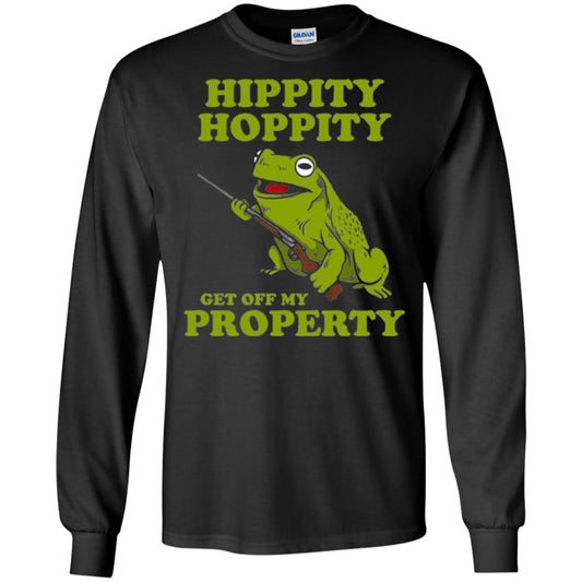 Frog Lover T-shirt Hippity Hoppity Get Off My Property Black