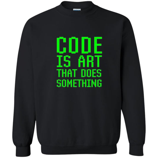Coder T-shirt Code Is Art That Does Something Black