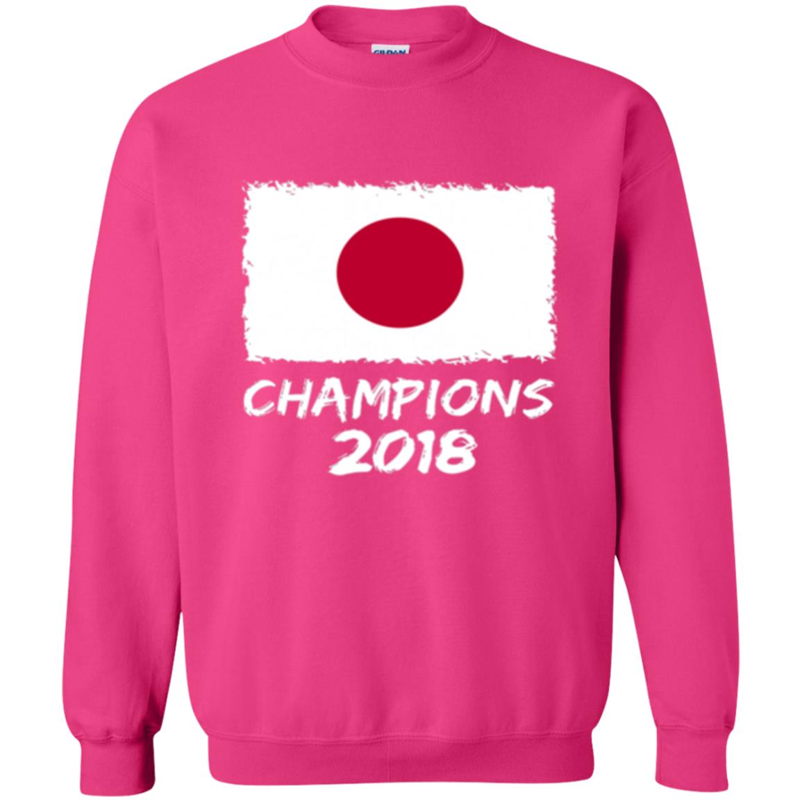 Football Lover T-shirt Japan Champions 2018 T-shirt Heliconia