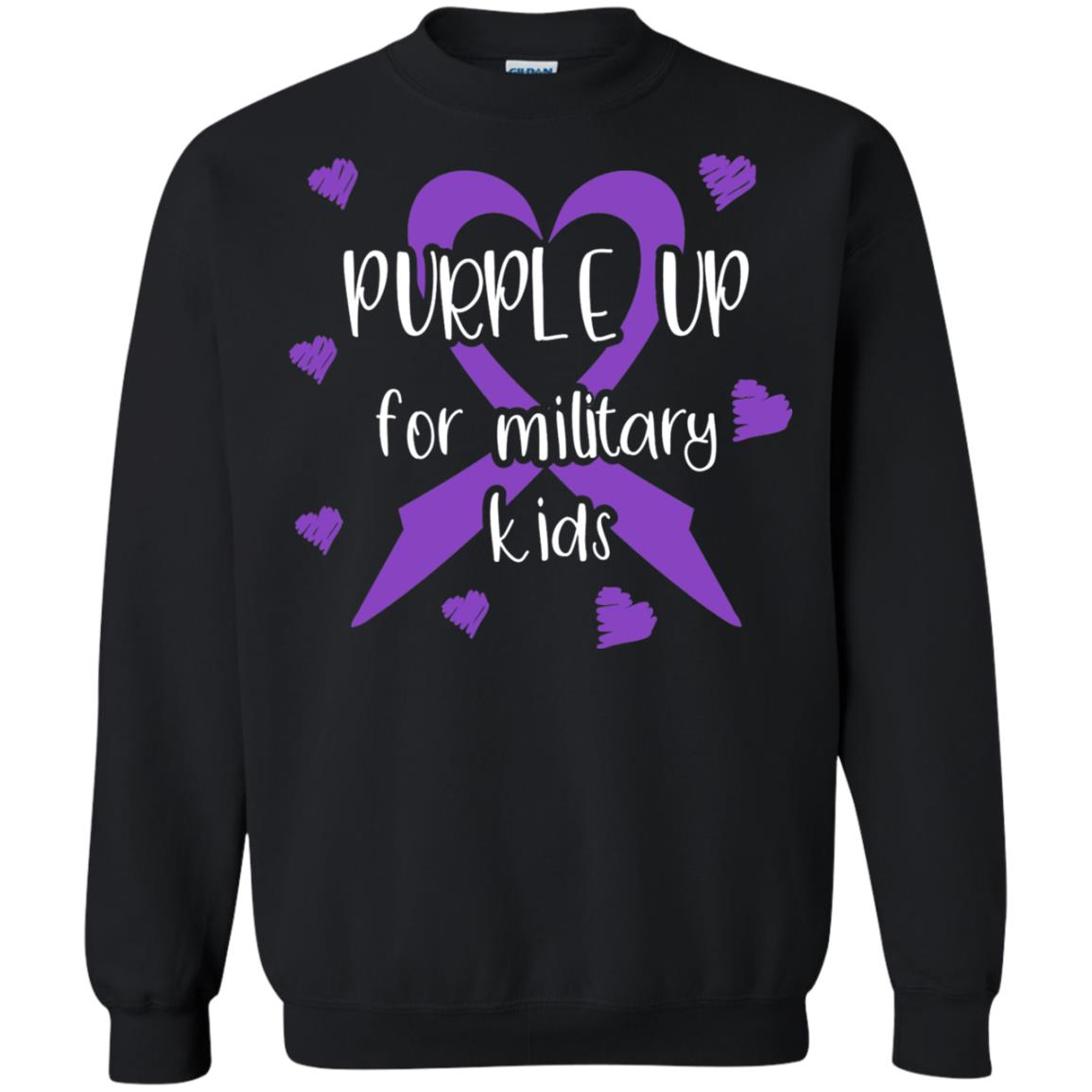 Purple Up For Military Kids Shirt Black
