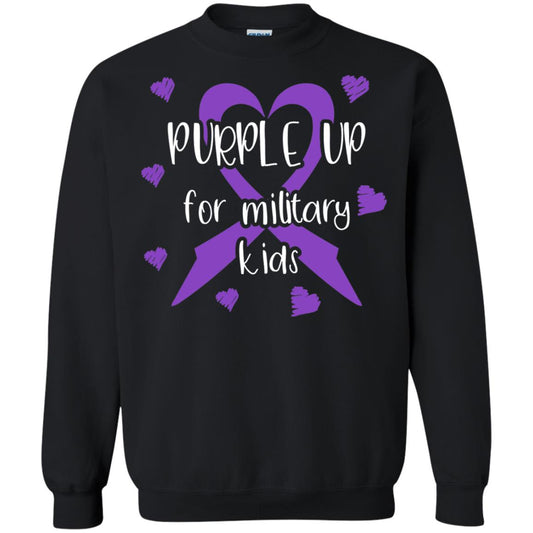 Purple Up For Military Kids Shirt Black