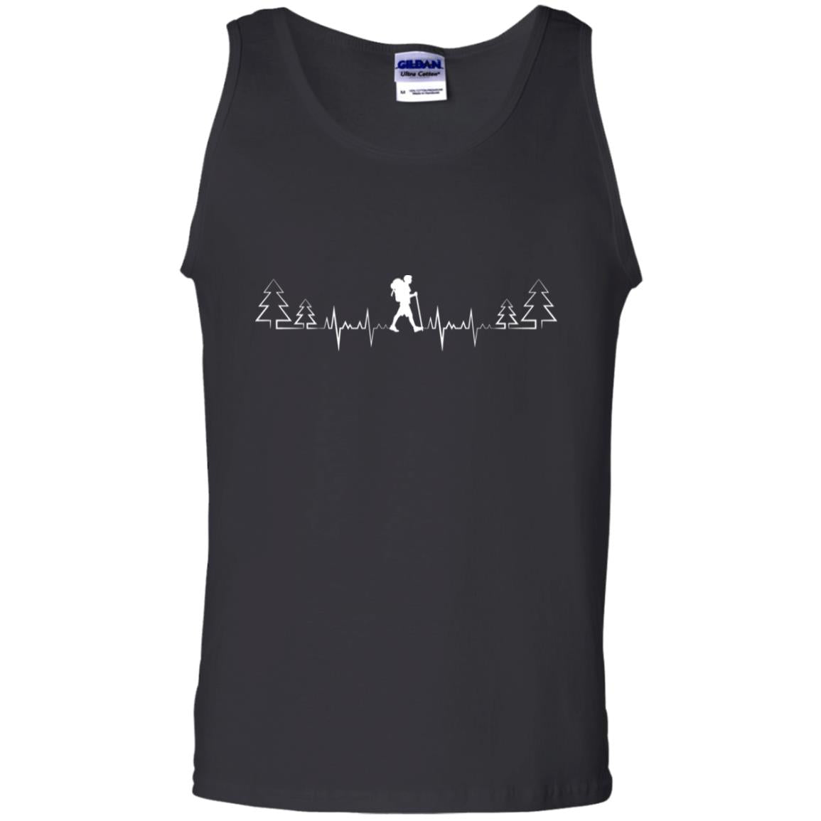 Heart Beat Hiking Lovers Shirt Black
