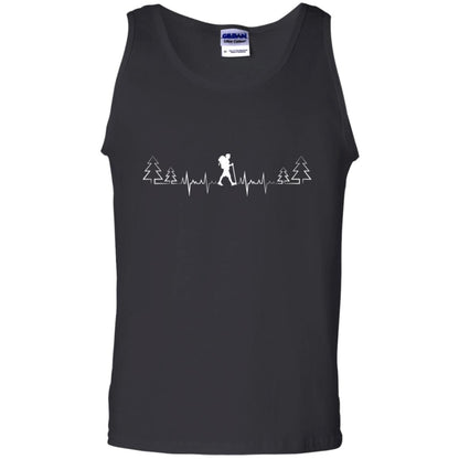 Heart Beat Hiking Lovers Shirt Black