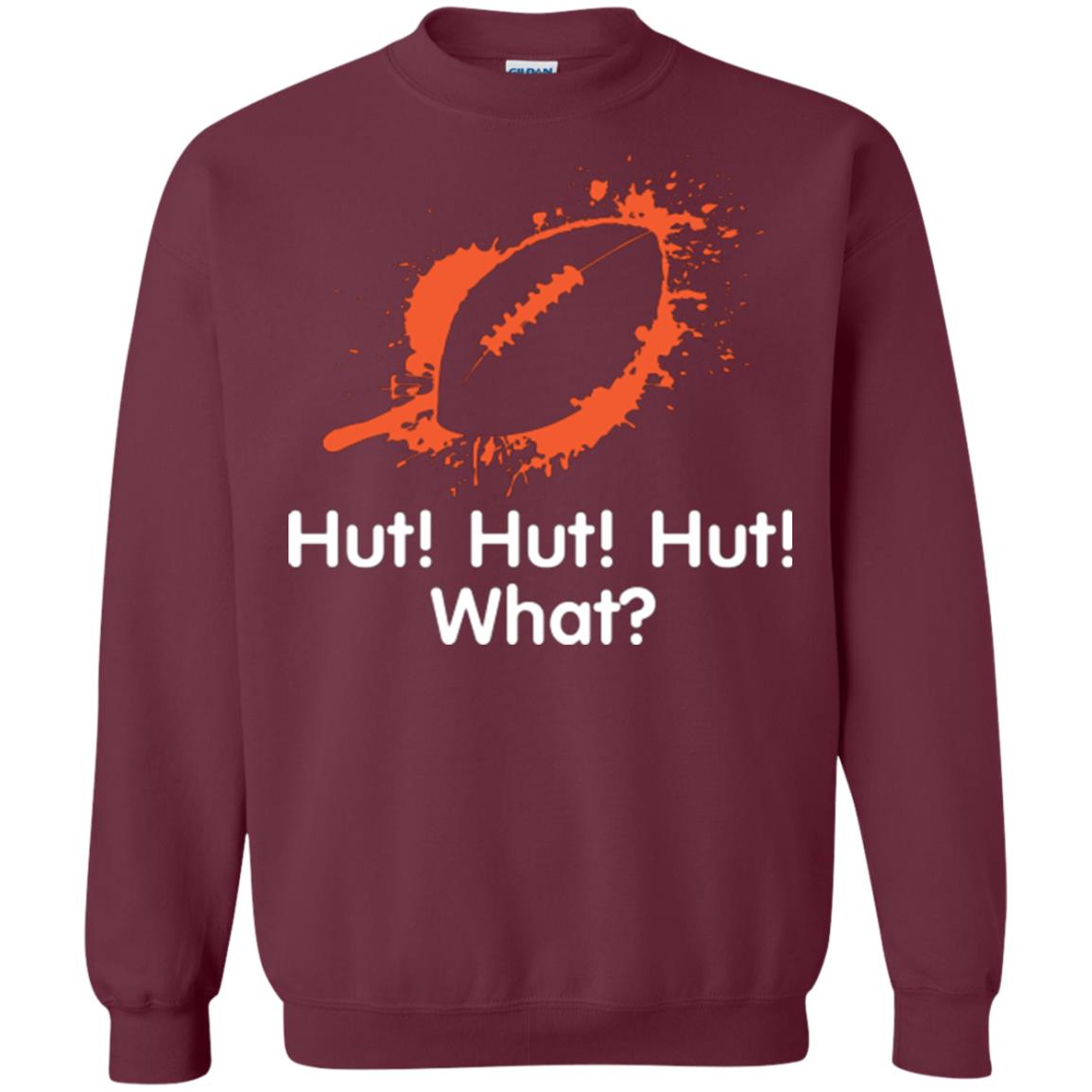 Football Crusher T-shirt Hut Hut Hut What Maroon