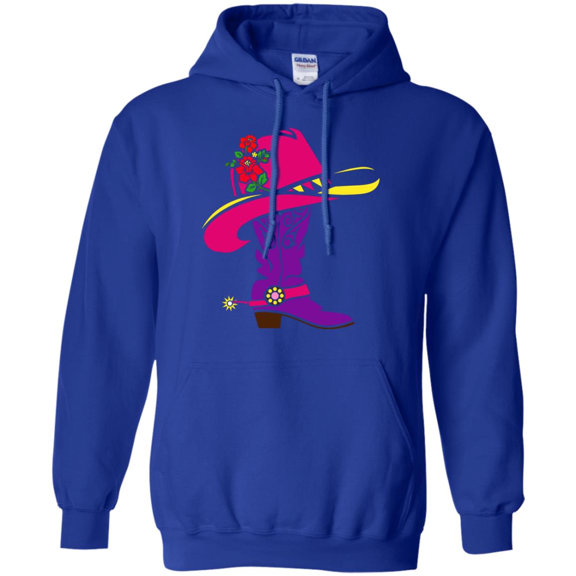 Cowgirl Boots With Hat T-shirt Royal