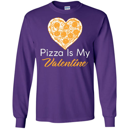 Pizza Lover T-shirt Pizza Is My Valentine Purple