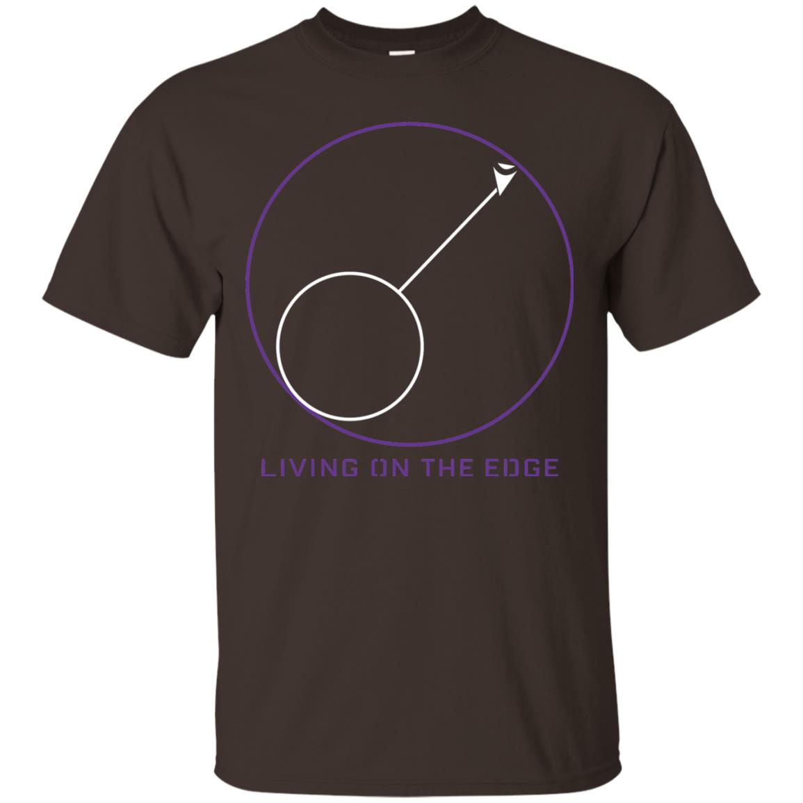 Gamer T-shirt Living On The Edge Run From The Storm Dark Chocolate