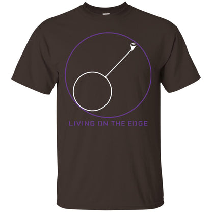 Gamer T-shirt Living On The Edge Run From The Storm Dark Chocolate