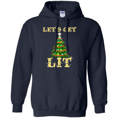 Christmas T-shirt Let_s Get Lit Navy