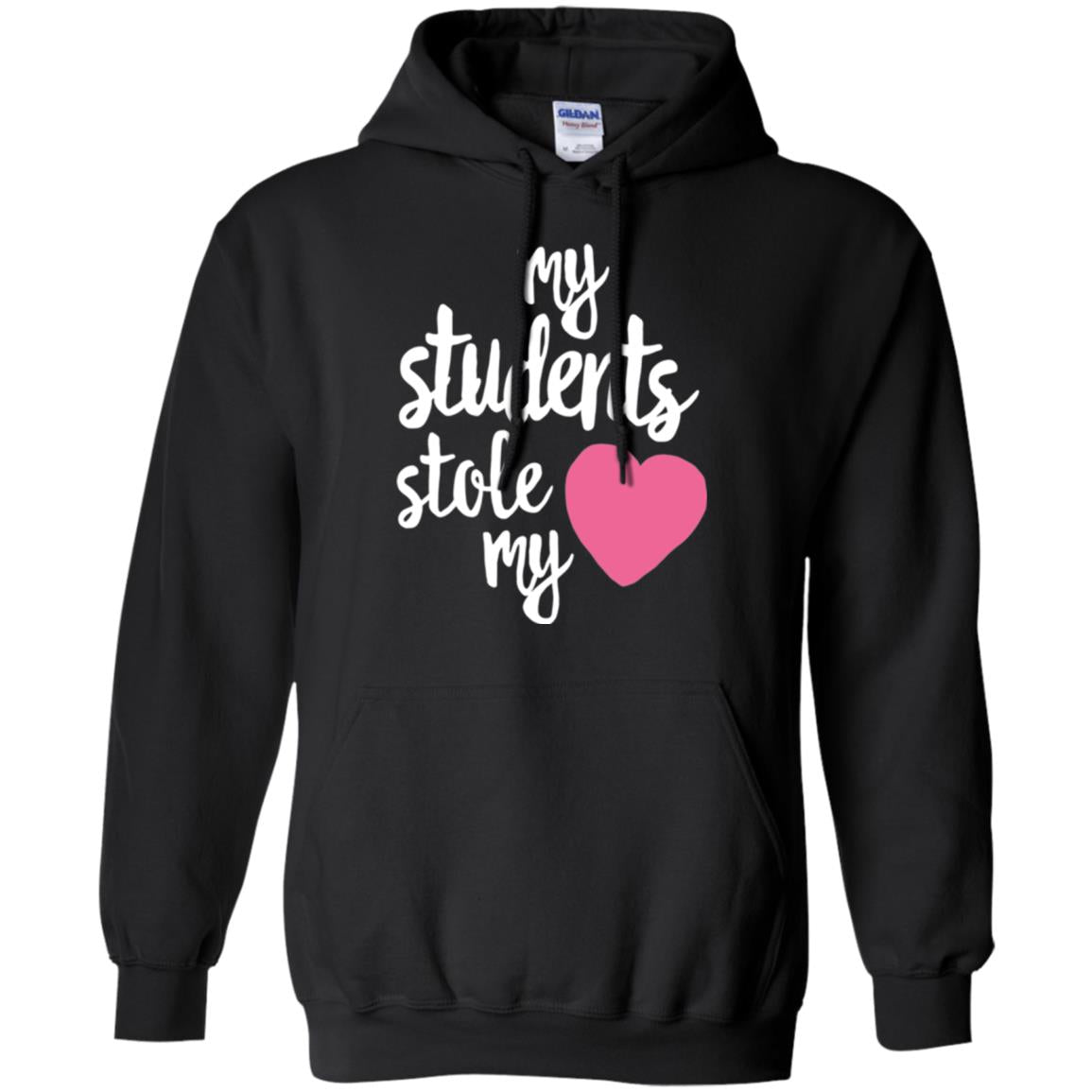 Valentine_s Day T-shirt My Students Stole My Heart Black