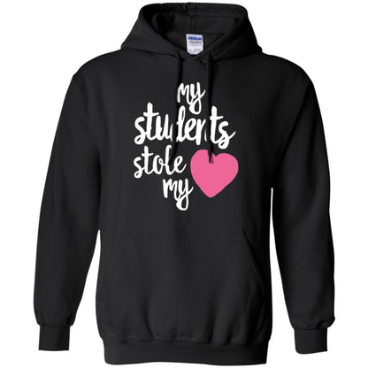 Valentine_s Day T-shirt My Students Stole My Heart Black