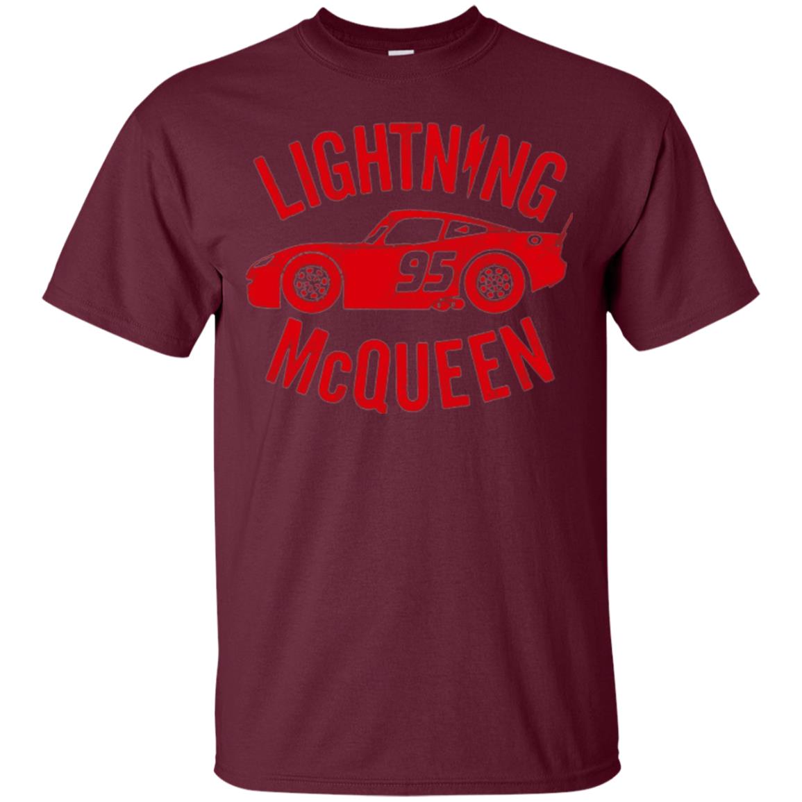 Pixar Cars Lightning 95 Mcqueen Vintage Graphic T-shirt Maroon