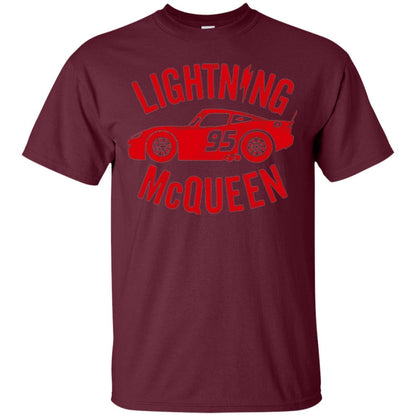 Pixar Cars Lightning 95 Mcqueen Vintage Graphic T-shirt Maroon