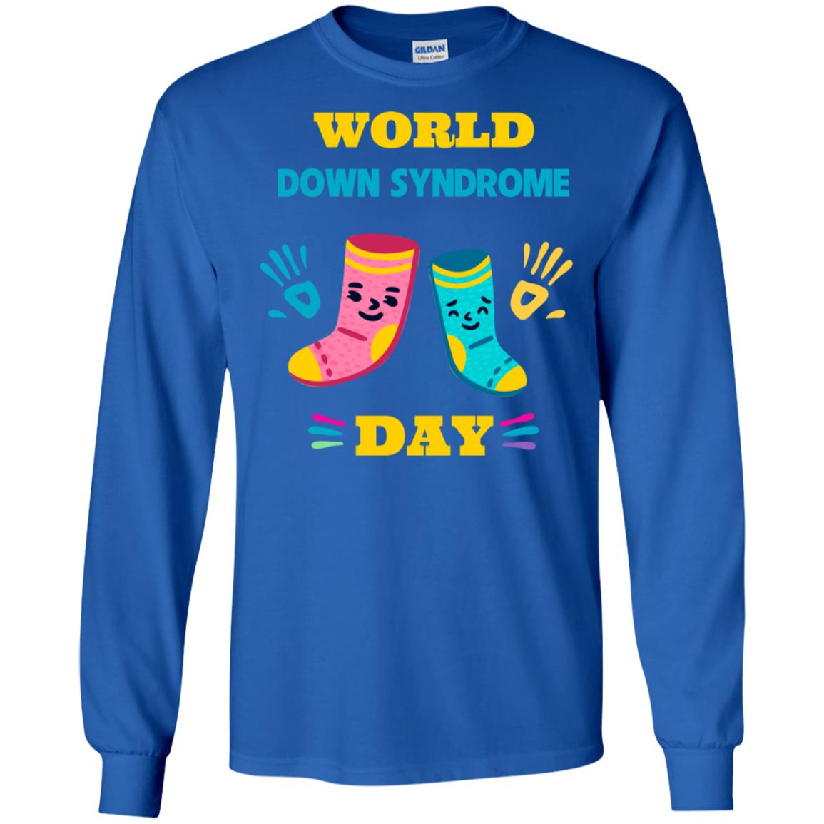 World Down Syndrome Day Hands And Stocks Shirt Royal