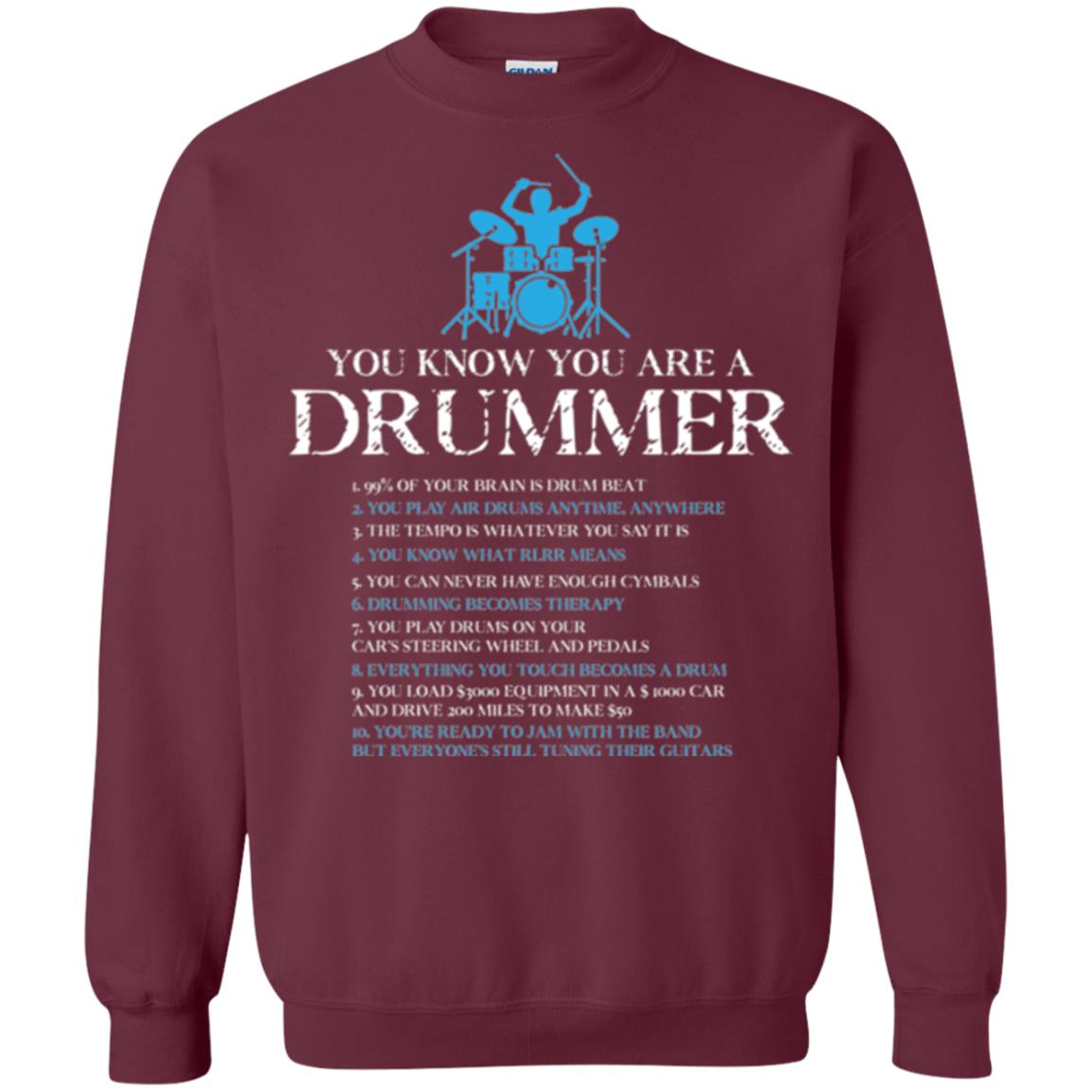 Drummer T-shirt You_re A Drummer Maroon