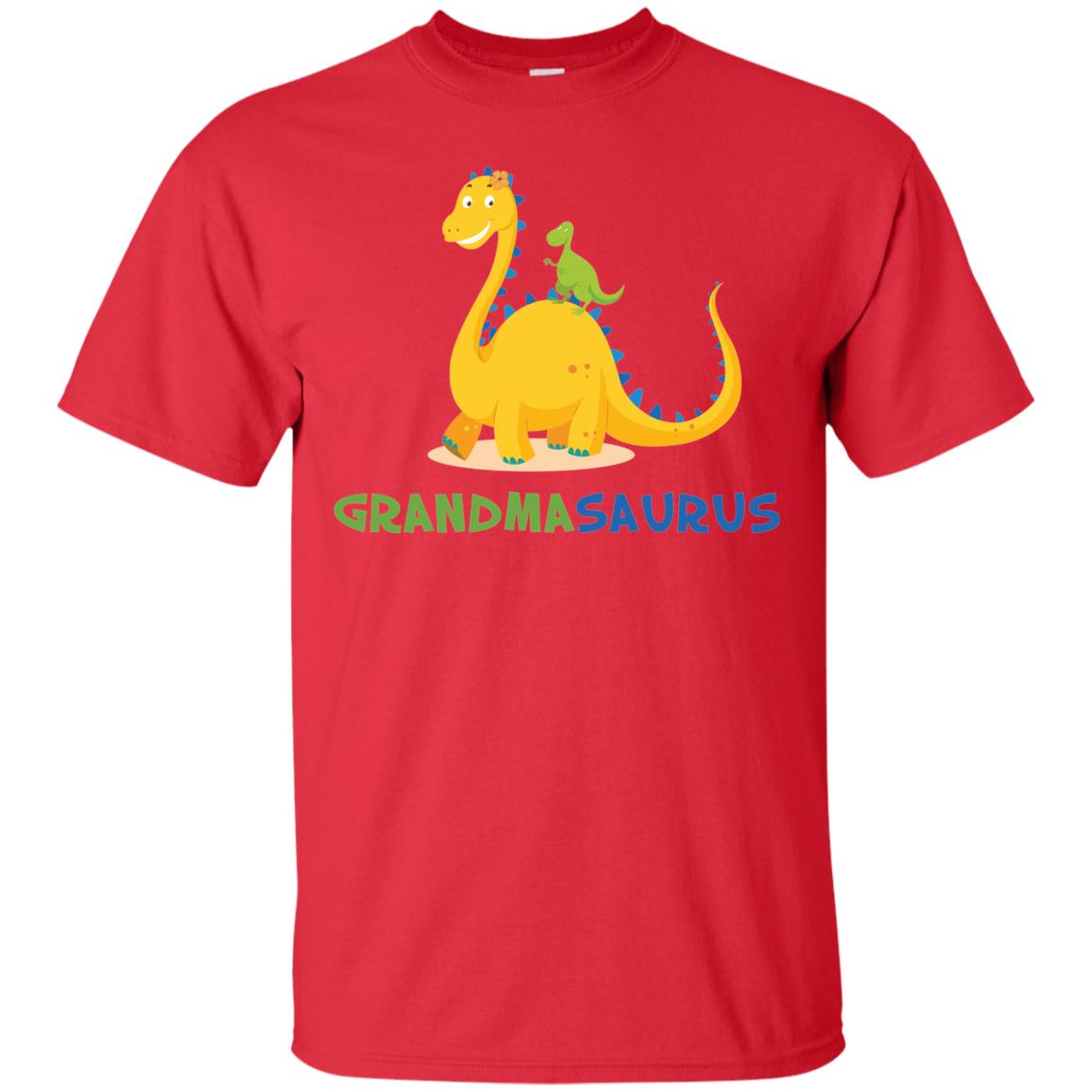 Grandmasaurus Grandmom Grandma Shirt Red