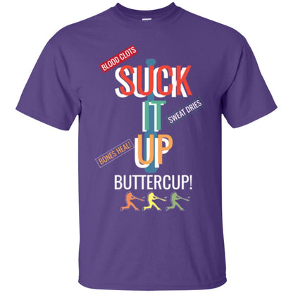 Softball Lover T-shirt Suck It Up Buttercup Purple