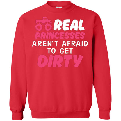 Monster Truck Girl T-shirt Real Princesses Aren’t Afraid To Get Dirty Red
