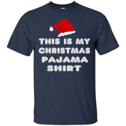 Christmas T-shirt This Is My Christmas Pajama Shirt Navy
