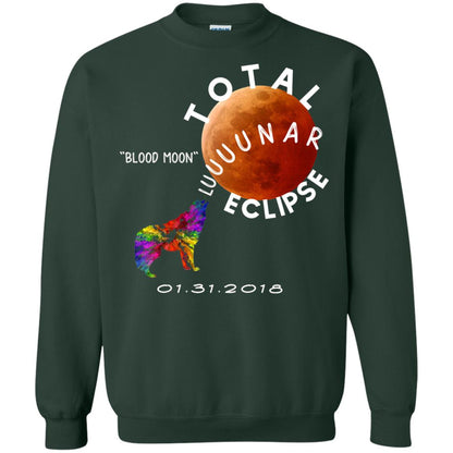Best Total Lunar Eclipse Shirt 2018 Blood Moon T-shirt Forest Green
