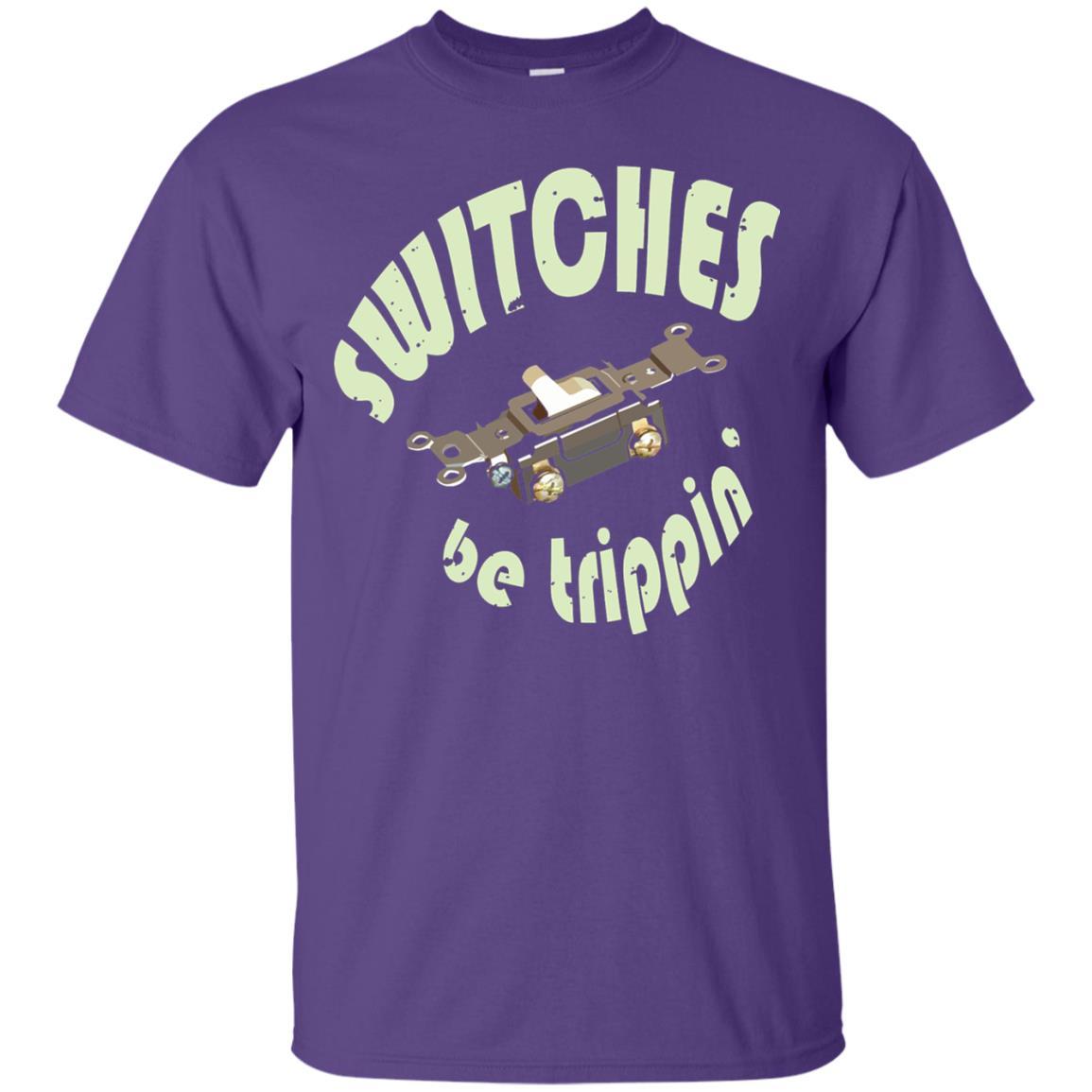 Electrician T-shirt Switches Be Trippin Purple