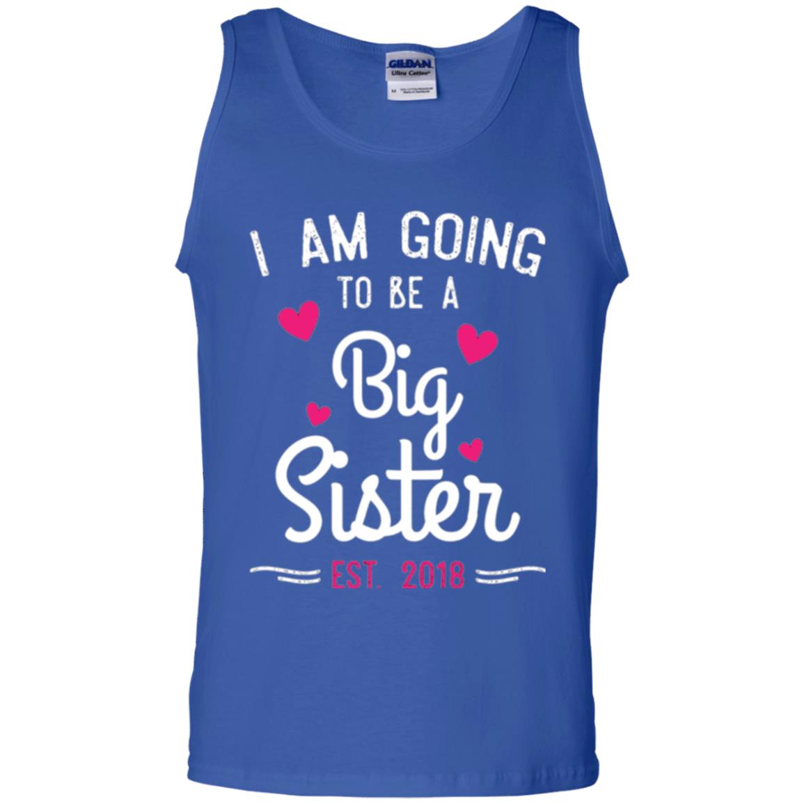 Family T-shirt I Am Going To Be A Big Sister Estimated 2018 Royal