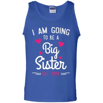 Family T-shirt I Am Going To Be A Big Sister Estimated 2018 Royal
