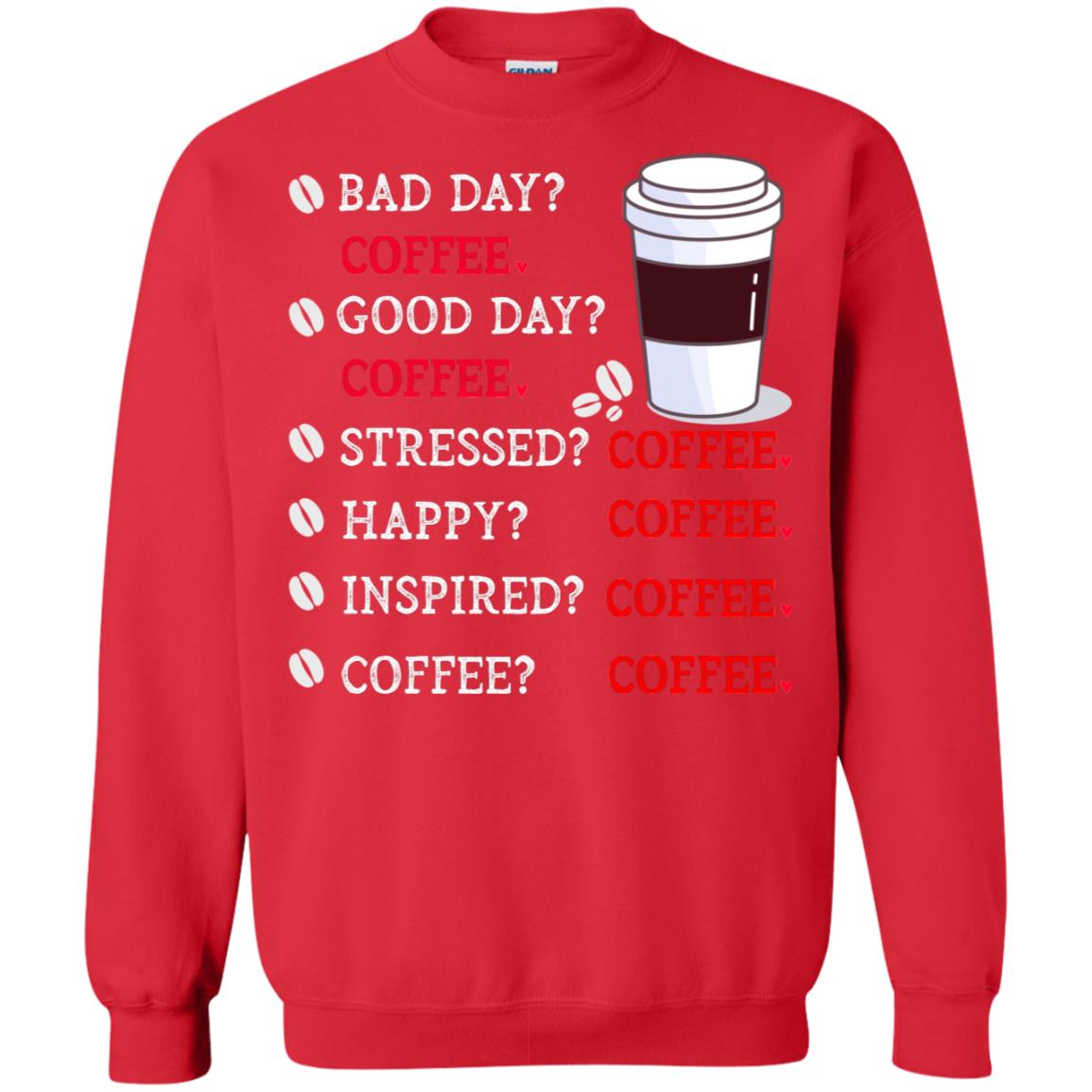 Coffee Idea Gift Shirt For Mens Womens Red