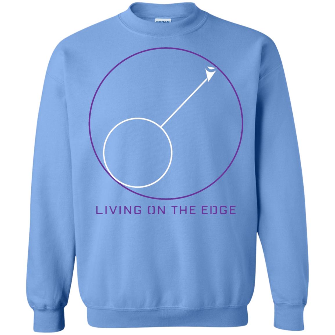 Gamer T-shirt Living On The Edge Run From The Storm Carolina Blue